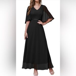 DRESSTELLS Formal 2026 Bridesmaid Party Cocktail Evening Long Prom Lace Dress